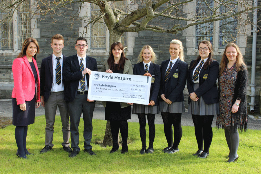Year 14 Business Studies students raised £670.52 for Foyle Hospice